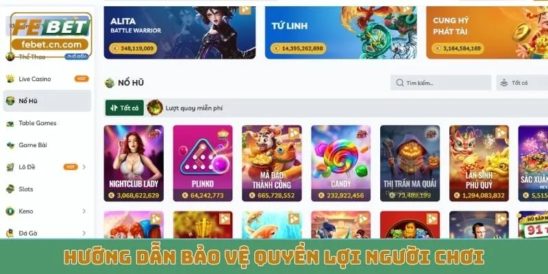 Hướng dẫn bảo vệ quyền lợi người chơi